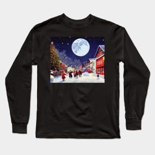 Christmas in old town London - Scene 6 Long Sleeve T-Shirt